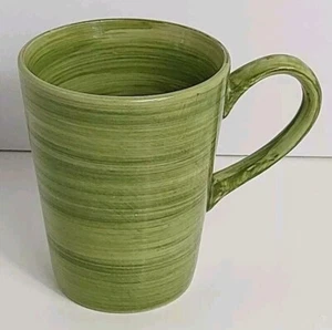 Gibson Handpainted Coffee Cocoa Tea Mug Green Swirl Ceramic - Picture 1 of 6