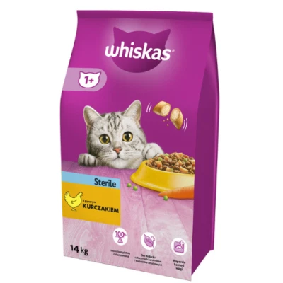 14 kg WHISKAS Sterile Trockenfutter mit Huhn adulte Katzen nach Sterilisation - Bild 1 von 3