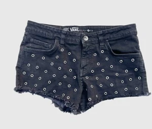 Vans Jeansshorts Damen Junior Größe 9 schwarz mit Ösen Stretch - Bild 1 von 4