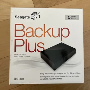 Seagate Expansion Desktop Drive /5TB/USB 3.0/P/N: 1KBAP4-500/Comp PC/MAC - Picture 1 of 5