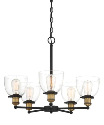 Lámpara de araña Designers Fountain 92685 bronce Bryson 5 luces 24" W Foto 1 de 2