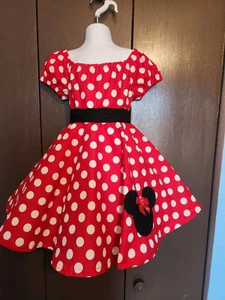 Disney Red Minnie Mouse w/slip dress 4T-8Y (6m-3T another listing) Halloween - Picture 1 of 5