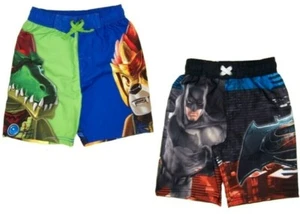 Batman orLego Chima Boys Swim Trunks NWT UV50 Batman Size 4 or Chima Size 5 - Picture 1 of 7