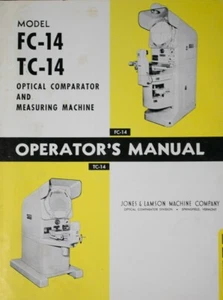 Jones & Lamson FC-14 TC-14, Comparator Operators, Maintenance & Wiring Manual - Picture 1 of 2