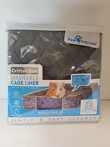 Paw Inspired Critter Box For C&C 2x3 Washable Soft Fleece Cage Liner/Raised Side - Picture 1 of 9
