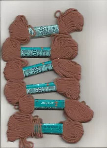 Lot 6 Skeins Dark Tan 100% Wool Tapisserie Tapestry Wool Color 0499 - Picture 1 of 1