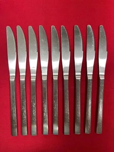 RARE Set of 9 West Elm Blair Flatware Stainless Steel Silver Dinner Knives 7.25” - Picture 1 of 6