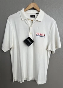 NWT PING Polo Shirt Button White Men's Sz S HMG Hospital Management Group Logo - Picture 1 of 17