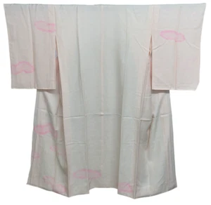 Japanese Vintage Kimono Silk Juban pink Expensive Tradition Heigh 52.75in - Picture 1 of 23