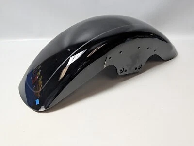 2018-2025 Harley-Davidson Softail Fat Boy FLFB para-lama dianteiro preto vivo DANIFICADO - Imagem 1 de 4