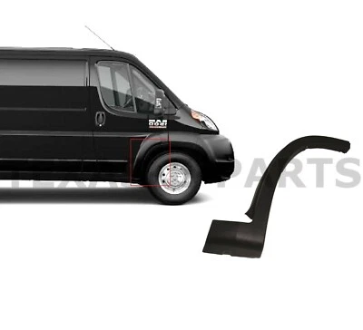 New Fits 2019-2023 Ram Promaster 1500 Right Front Flare Door Trim Molding Black Foto 1 de 4