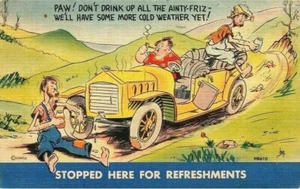 "Pfote! Trinken Sie nicht den ganzen Ainty-Friz...", Hillbillies, MWM Leinen Postkarte - Bild 1 von 2