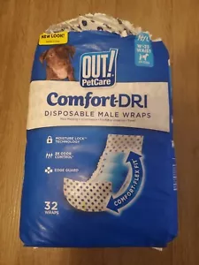 Out! PetCare - Comfort-DRI Disposable Male Wraps for Dogs - M/L (18"-25" Waist) - Picture 1 of 1