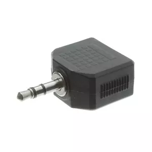 1 Stecker auf 2 Buchsen 3,5 mm Y Audio Splitter Kopfhörer Adapter schwarz - Bild 1 von 5