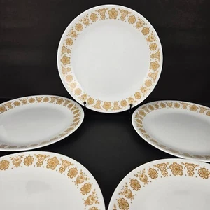 Platos de cena Corelle Butterfly dorados vintage años 70 icónico diseño Corning 10,25" - Imagen 1 de 13