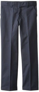 IZOD Flat Front Pant Boys Husky Fit Size 8 Husky Adjustable Waist Navy Blue Men - Picture 1 of 5