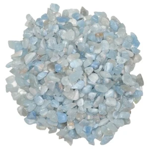 3 libras de chips de roca natural de aguamarina caída con tarjeta de información - Imagen 1 de 2
