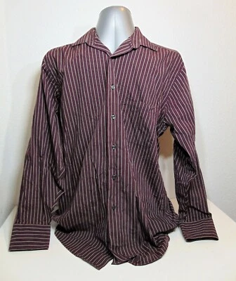 Camisa de vestir Geoffrey Beene para hombre sin arrugas manga larga con botones cejas 15,5 32/33 Foto 1 de 4