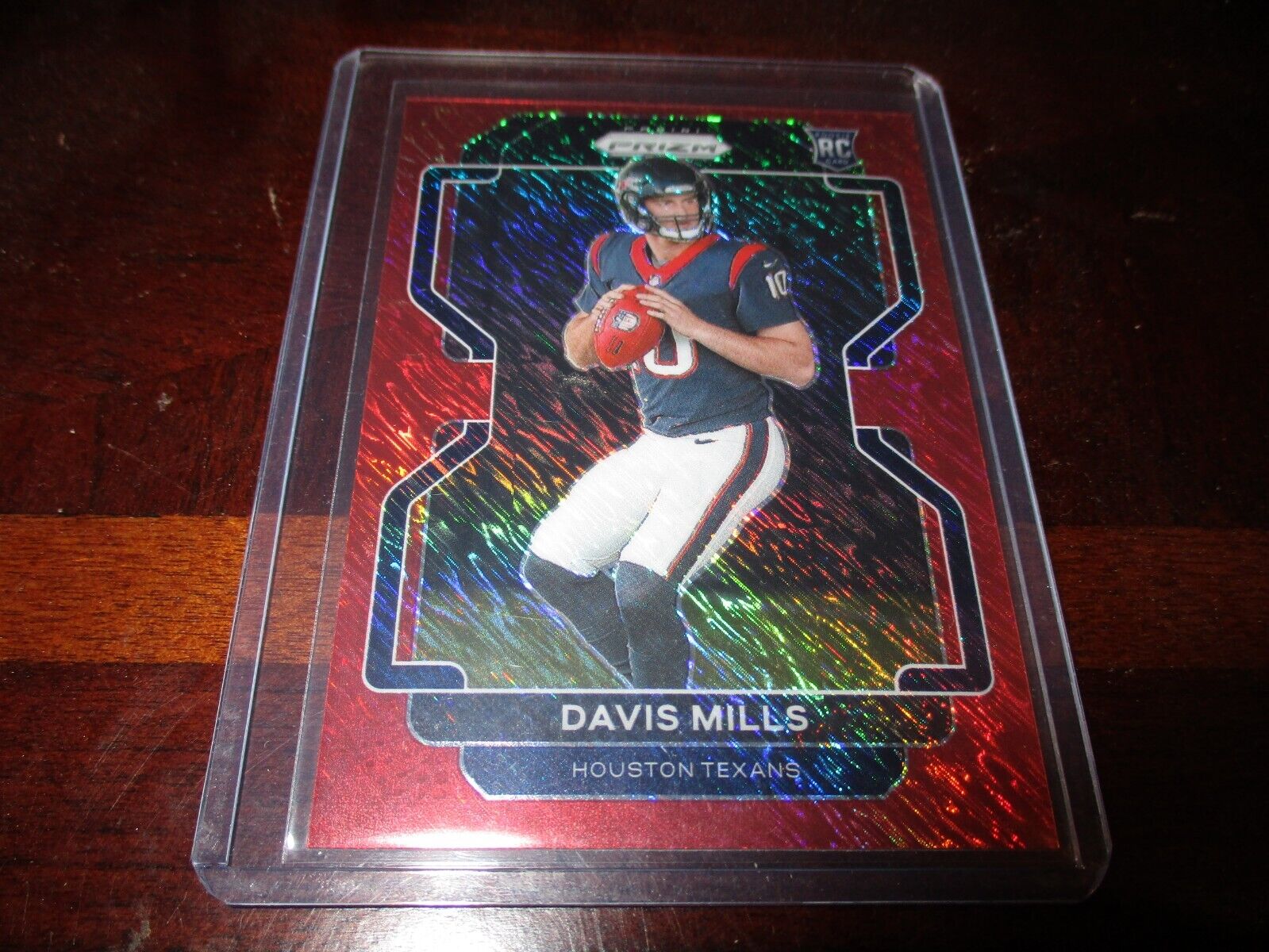 Davis Mills 2021 Panini Prizm Red Shimmer RC 35/35
