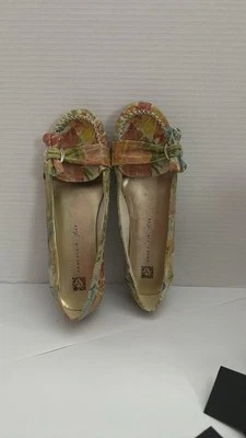 Mocasines planos Anne Klein iFlex Kismet charol 9 amarillo pastel floral Foto 1 de 4