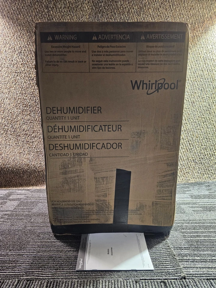 Deshumidificador portátil Whirlpool WHAD50PDW 16 pulgadas de ancho 50 pintas clasificación Energy Star Foto 1 de 4