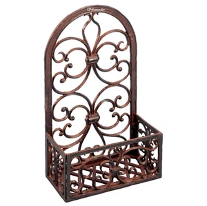 Cama de hierro fundido REDONDA - 44 x 27 x 13 cm, hecha a mano, con jardinera - Imagen 1 de 5