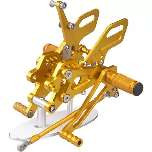 Gold CNC Rearset Foot pegs Rear set Pedal For Kawasaki Ninja ZX10R 2004-2005 - Picture 1 of 4