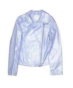 Chaqueta púrpura The Children's Place XL 14 niñas cuero sintético metálico TCP nueva - Imagen 1 de 5
