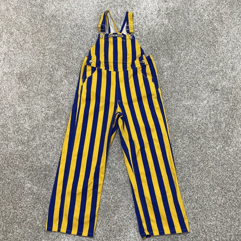 Game Bibs Boys Medium Blue Gold Overalls Sports Fan Apparel LA Rams Youth Kids Cover