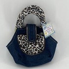 Webkinz SPARKLE DENIM PLUSH PET CARRIER PURSE-WE000155-NEW w/TAGS & SEALED CODE