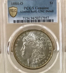 1884-O Morgan Silver Dollar Graded by PCGS Altered Surface-UNC Detail - Picture 1 of 2