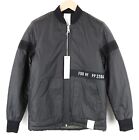 REPLAY Men Jacket S Black Lined Single-Breasted Zipped Logo Long Sleeved