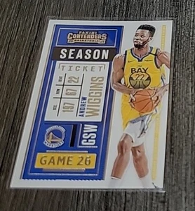 2020-21 Panini Contenders ANDREW WIGGINS Season Ticket Base #9 G.S. Warriors  - Picture 1 of 4
