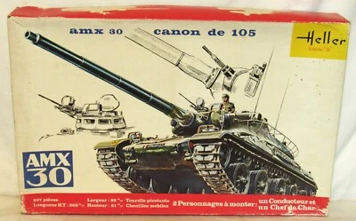 Heller #810 AMX 30 佳能 de 105 1: 35 比例开箱 - 全新无标签 — 第 1/4 张图片