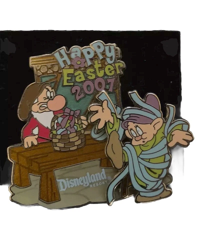 Feliz Pascua 2007 - Prendedor Disney Grumpy and Dopey Blancanieves Enanos Foto 1 de 1