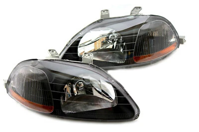 Faros negros ámbar CTR cupé trasero cupé sedán para Honda Civic EK 96-98 Foto 1 de 2