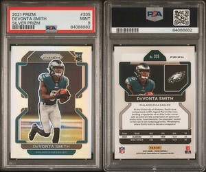 2021 Prizm Devonta Smith Silver #335 Psa 9