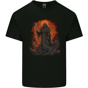 Camiseta de algodón para hombre The Grim Reaper in the Depths of Hell - Imagen 1 de 3