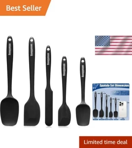 Silicone Spatula Set of 5 Spatulas Silicone Heat Resistant 446°F Kitchen Spatula - Picture 1 of 9