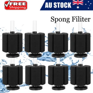 8X Aquarium Biochemical Foam Filtration Air Pump Fish Tank Sponge Filter NEW - Picture 1 of 6