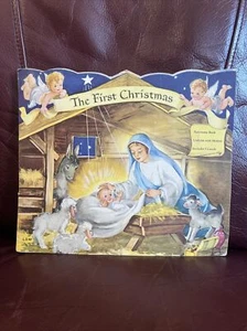 Vintage Das erste Weihnachten Panorama Buch entfaltet sich mit Bewegung 1950 kostenloser Versand - Bild 1 von 19