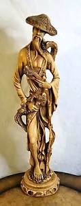 Vintage Asian Statue Man/Male Figurine Resin Villager Cast As Imitation Iv 0 r y - Picture 1 of 4