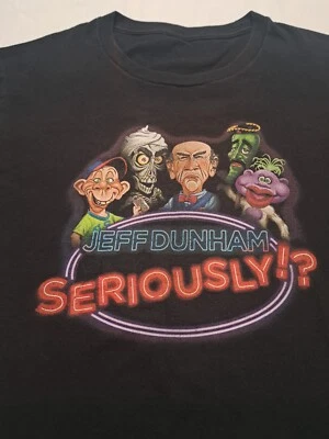 Jeff Dunham en serio!? Camiseta Tour Graphic Hombre Pequeña Negra 2019-2020  Foto 1 de 4