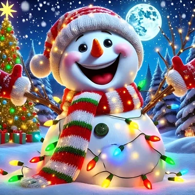 Kits de arte de diamantes de muñeco de nieve de Navidad para adultos, kits de pintura de diamantes 5D para Begi Foto 1 de 4