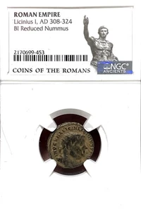 Roman Empire,licinius,l. AD 308-324,   Bi Reduced Nummus Ngc .. - Picture 1 of 2