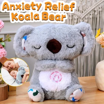 MARKENLOS Plüschtier Schlummer Otter Koala Plüsch Stofftier Kuscheltier mit Musik & Licht