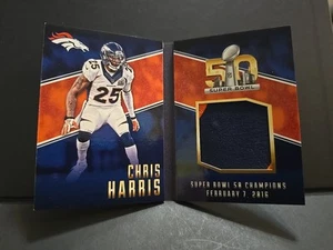 2016 Panini Preferred Chris Harris Jr Patch /25 Denver Bronco Super Bowl - Picture 1 of 3