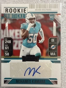 2024 Panini Contenders Mohamed Kamara Rookie Ticket Auto #206 - Miami Dolphins - Bild 1 von 1