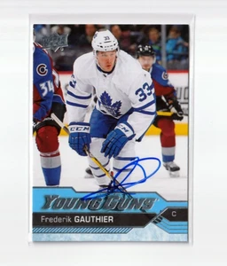 FREDERIK GAUTHIER autographed '16/17 TORONTO MAPLE LEAFS Young Guns rookie card - Picture 1 of 1