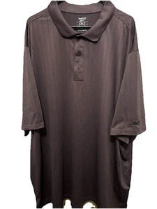 Polo Reebok para hombre 4XLT. Speedwick manga corta borgoña/púrpura oscuro. Nuevo sin etiquetas - Imagen 1 de 5